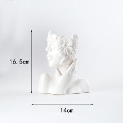 Human Face Ceramic Vase Home Ornaments Handmade Decoration PQ28957