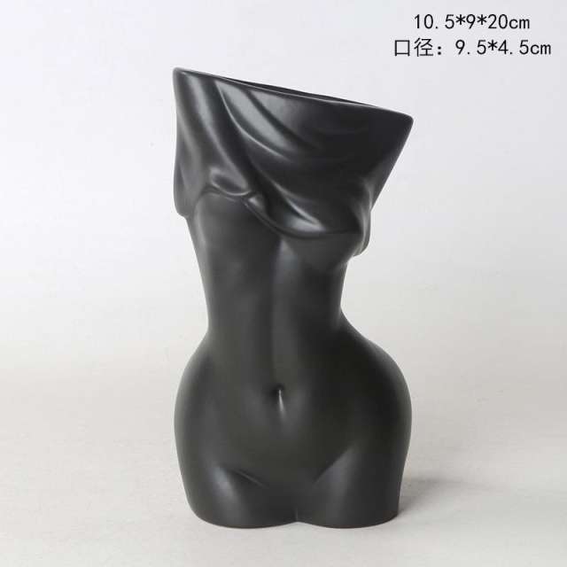 Woman Body Ceramic Vase Home Ornaments Handmade Decoration PQ26266