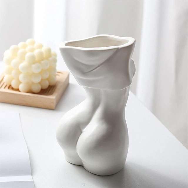 Woman Body Ceramic Vase Home Ornaments Handmade Decoration PQ26266