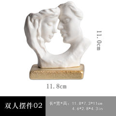 Lovely Kiss Ceramic Vase Home Ornaments Handmade Decoration PQ00376