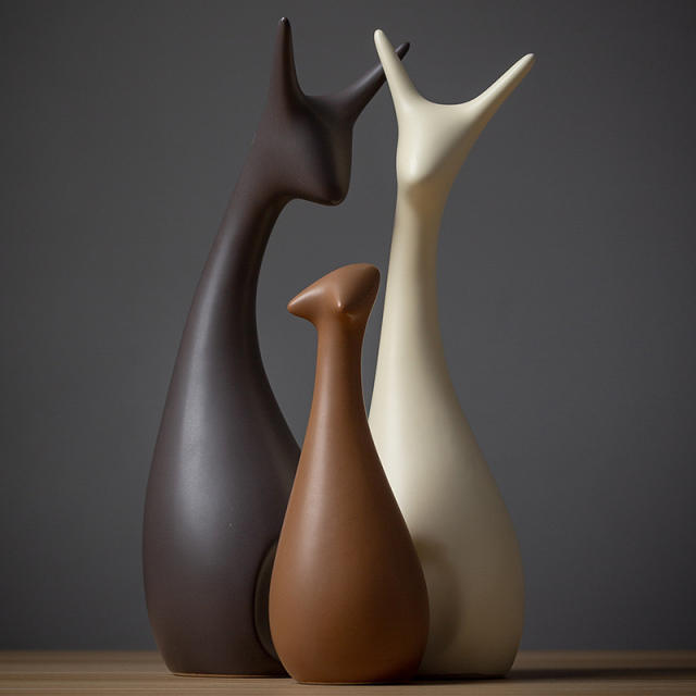 Deer Ceramic Crafts 1st Home Ornaments Handmade Decoration PQ-SY00106A