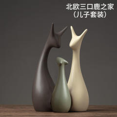 Deer Ceramic Crafts 1st Home Ornaments Handmade Decoration PQ-SY00106A