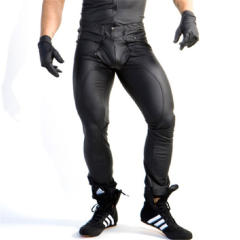 Man Faux Leather Trousers DS PU Pants Sissy Leggings PQ-N803