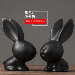 Rabbits Handmade Decoration Ceramic Crafts 1st Home Ornaments PQ1600E