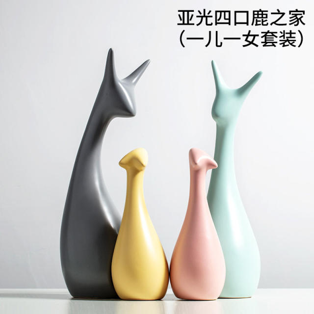 Deer Handmade Decoration Ceramic Crafts 1st Home Ornaments PQ-SY00106D