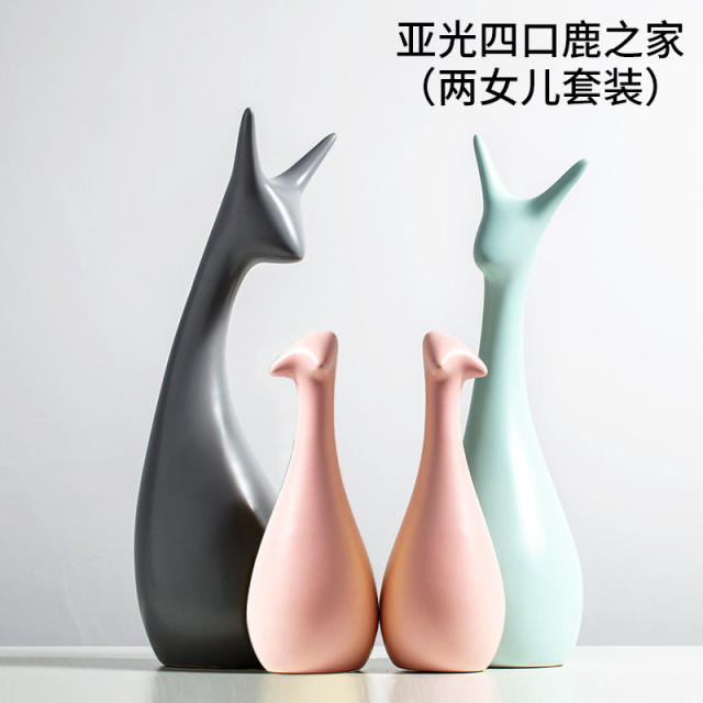 Deer Handmade Decoration Ceramic Crafts 1st Home Ornaments PQ-SY00106D