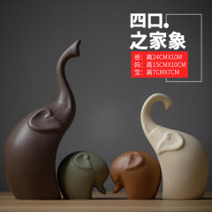 Elephants Ceramic Crafts Handmade Decoration 1st Home Ornaments PQ1600C