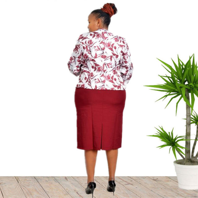 African Plus Size Office Ladies Suits For Women Casual Midi Dresses PQ-JX502