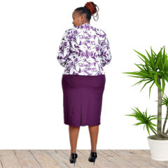 African Plus Size Office Ladies Suits For Women Casual Midi Dresses PQ-JX502