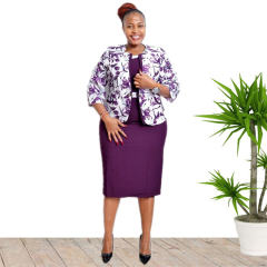 African Plus Size Office Ladies Suits For Women Casual Midi Dresses PQ-JX502