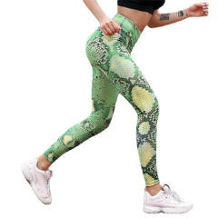 Boa Print Yoga Outfits Womens Bubble Butts Lifting Sport Outdoor Apparel PQ-XY301