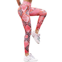 Boa Print Yoga Outfits Womens Bubble Butts Lifting Sport Outdoor Apparel PQ-XY301