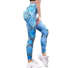 Boa Print Yoga Outfits Womens Bubble Butts Lifting Sport Outdoor Apparel PQ-XY301