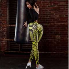 Boa Print Yoga Outfits Womens Bubble Butts Lifting Sport Outdoor Apparel PQ-XY301