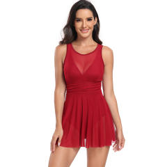 Tankini Set For Women Vintage Swim Wear Beachwear Swimming Dress PQ20105F