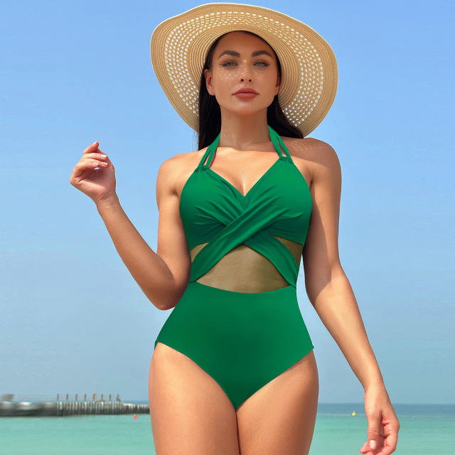 Retro Mesh Swim Wear For Women Sexy Push Up Swimwear Vintage Bathing Suit PQ221023