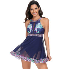 Elephant Print Tankini Set For Women Vintage Swim Wear PQ20105C