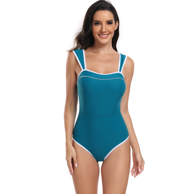 Sexy One Piece Vintage Swimwear Retro Swim Wear For Women PQ24093B
