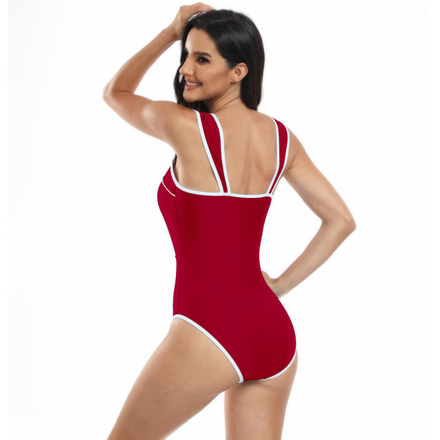Sexy One Piece Vintage Swimwear Retro Swim Wear For Women PQ24093B