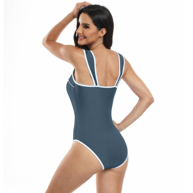 Sexy One Piece Vintage Swimwear Retro Swim Wear For Women PQ24093B