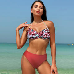 Wholesale Female Floral Bikinis Set Triangle Swimwear Sexy Beachwear PQ-KC05