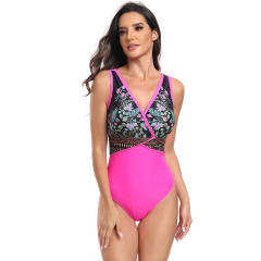 Sexy One-Piece Bathing Suit Swimsuit for Women Floral Print Swimwear PQ24063