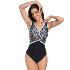 Sexy One-Piece Bathing Suit Swimsuit for Women Floral Print Swimwear PQ24063