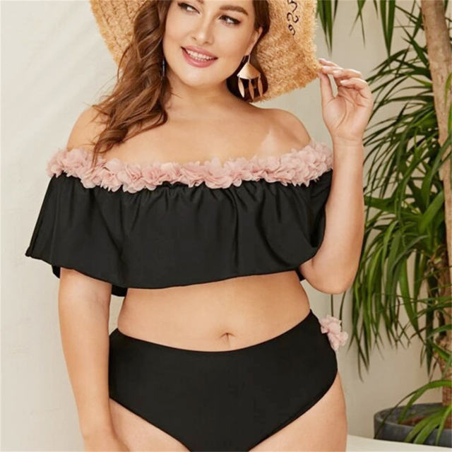 Wholesale Women Floral Bikinis Plus Size Swimwear Sexy Beachwear PQ38489