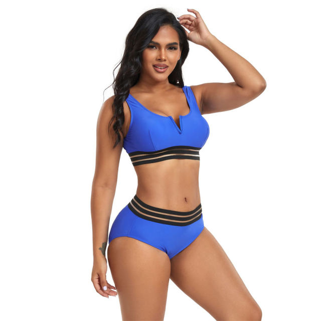 Female V-necck Swimming Wear Low Waist Bathers Lady Swimsuit PQ2417