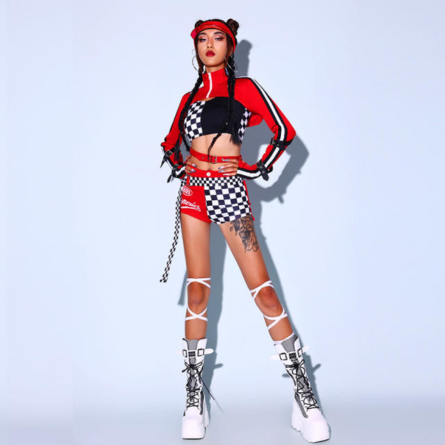 Hip-hop Jazz Dance Costume Women's Group Cheerleading Uniforms PQ8834C