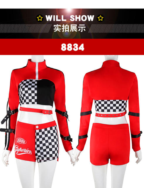 Hip-hop Jazz Dance Costume Women's Group Cheerleading Uniforms PQ8834C