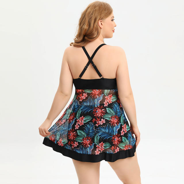 Woman Vintage Floral Swimwear Wholesale Swimming Dresses PQ-GM222049
