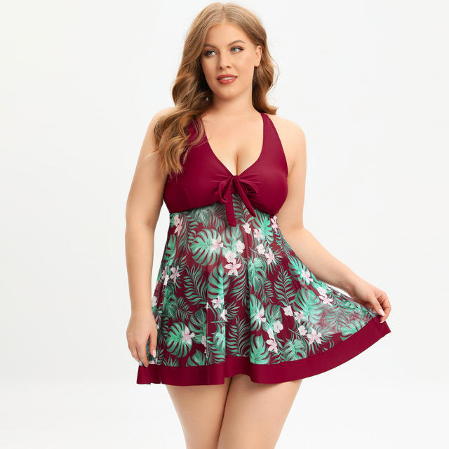 Woman Vintage Floral Swimwear Wholesale Swimming Dresses PQ-GM222049