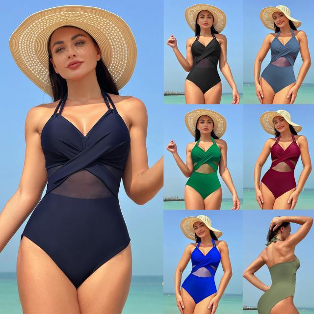 Retro Mesh Swim Wear For Women Sexy Push Up Swimwear Vintage Bathing Suit PQ221023