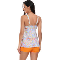 Floral Print Tankini Set Women Swimwear Vintage Wholesale Swimsuit PQ-GM24061
