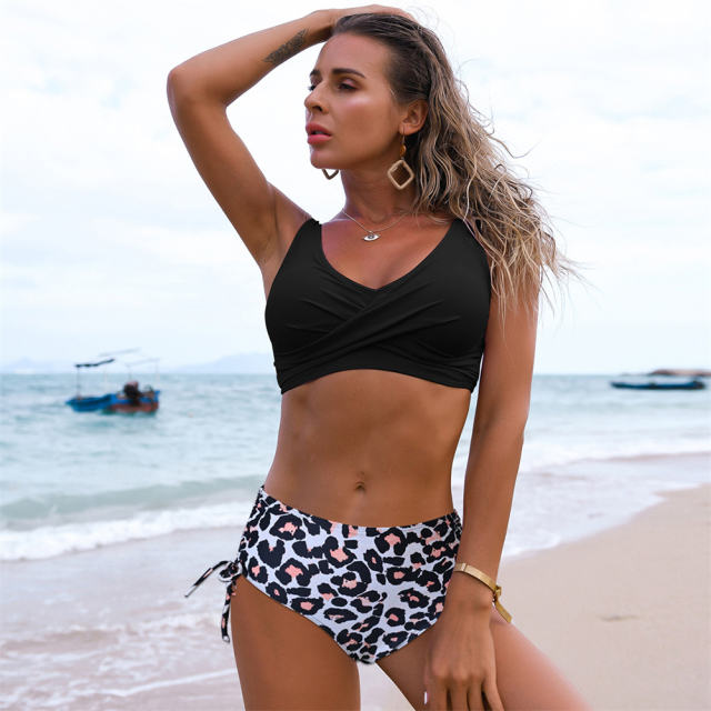 Women Mid Waist Bikinis Sexy Beachwear Wholesale Swimwear PQ2149