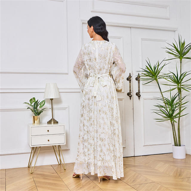 Dubai Embroidered Cocktail Dresses Muslim Evening Dress For Women PQ-MT084