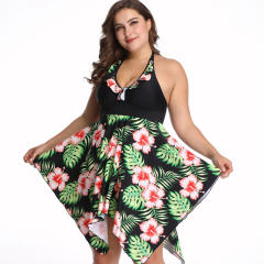 Wholesale Plus Size Swimming Dress Woman Retro Swimwear Beachwear PQ-GM1909