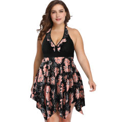 Wholesale Plus Size Swimming Dress Woman Retro Swimwear Beachwear PQ-GM1909