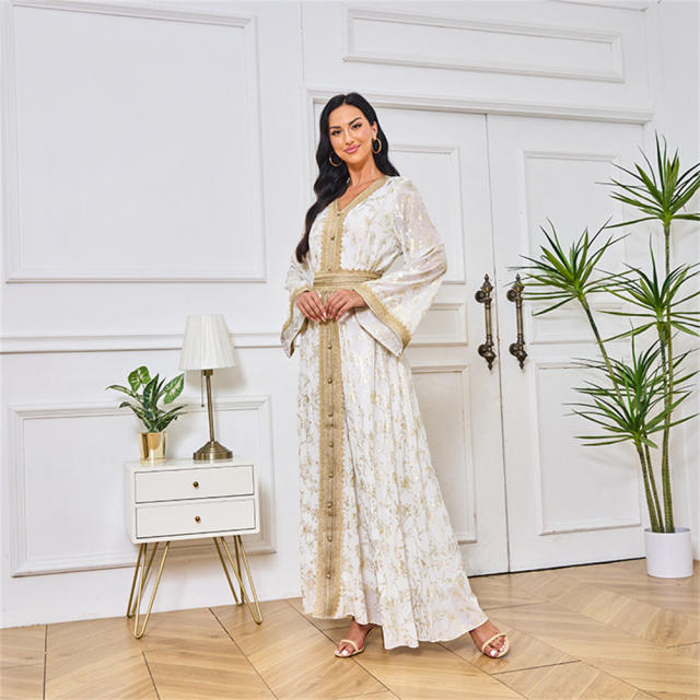 Dubai Embroidered Cocktail Dresses Muslim Evening Dress For Women PQ-MT084