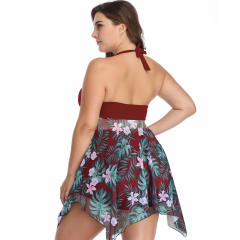Wholesale Plus Size Swimming Dress Woman Retro Swimwear Beachwear PQ-GM1909