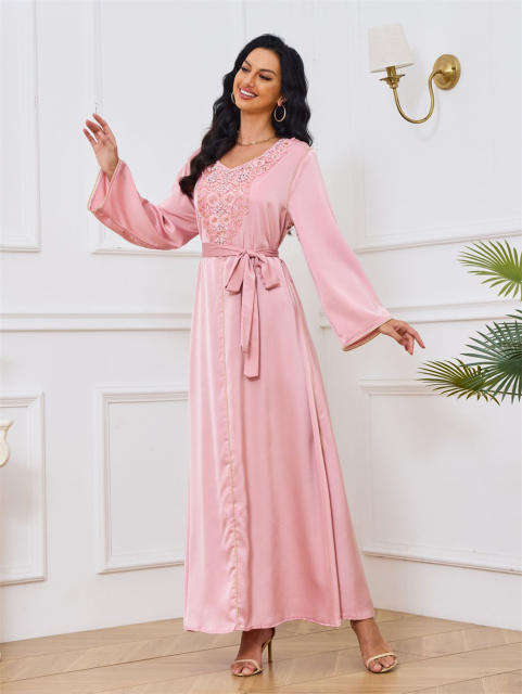 Muslim Cocktail Dress For Women Dubai Sequin Evening Dresses PQ-MT028