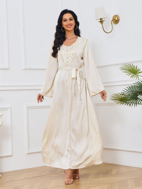 Muslim Cocktail Dress For Women Dubai Sequin Evening Dresses PQ-MT028