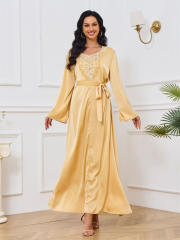Muslim Cocktail Dress For Women Dubai Sequin Evening Dresses PQ-MT028