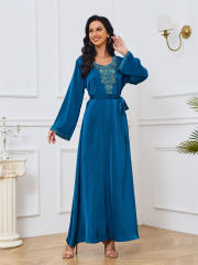 Muslim Day Dress For Women Dubai Simple Evening Dresses PQ-MT033
