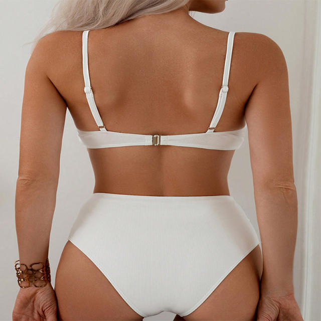 White Push Up Bikinis Wholesale Women Swimwear PQ1319