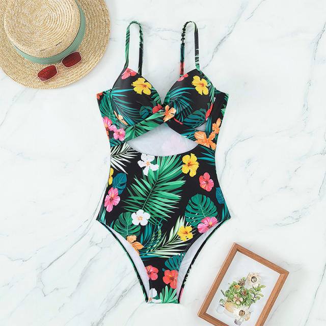 Floral Monokini One Piece Swimsuit Woman Wholesale Beachwear PQ-MT0132
