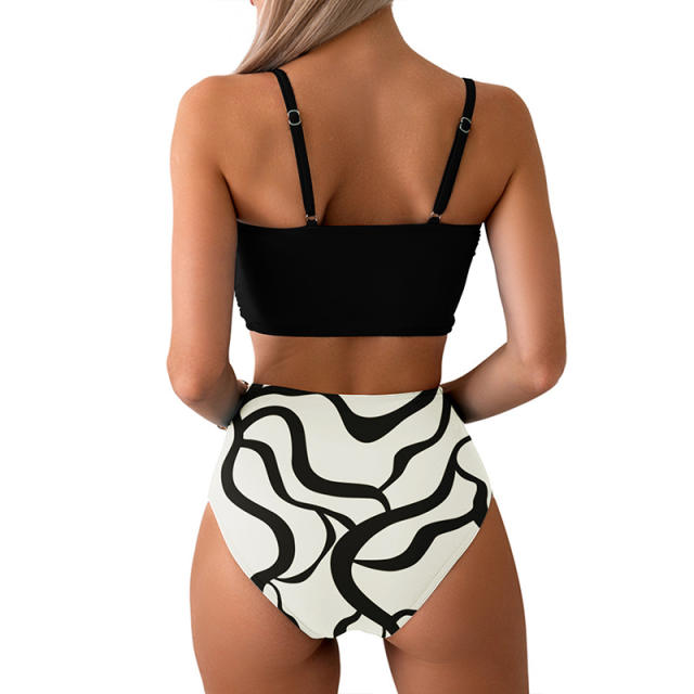 Push Up Bikinis Wholesale Women Floral Tie Swimwear PQ2410