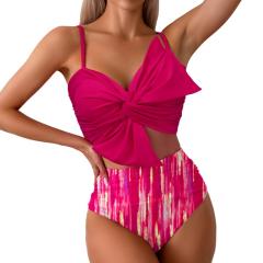 Push Up Bikinis Wholesale Women Floral Tie Swimwear PQ2410