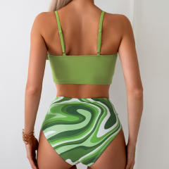 Push Up Bikinis Wholesale Women Floral Tie Swimwear PQ2410